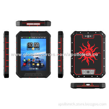 Android Waterproof Tablet PCs with IP68 Level, 12,000mAh Rechargeable Battery and NFC Optional